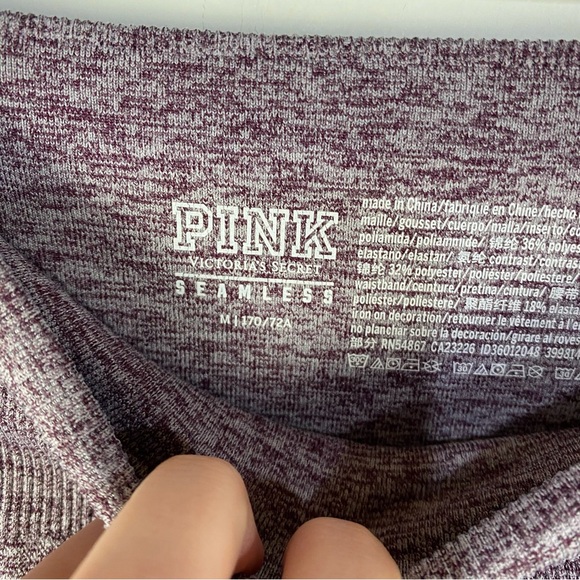 PINK victoria's secret purple seamless leggings workout activewear - Picture 4 of 4